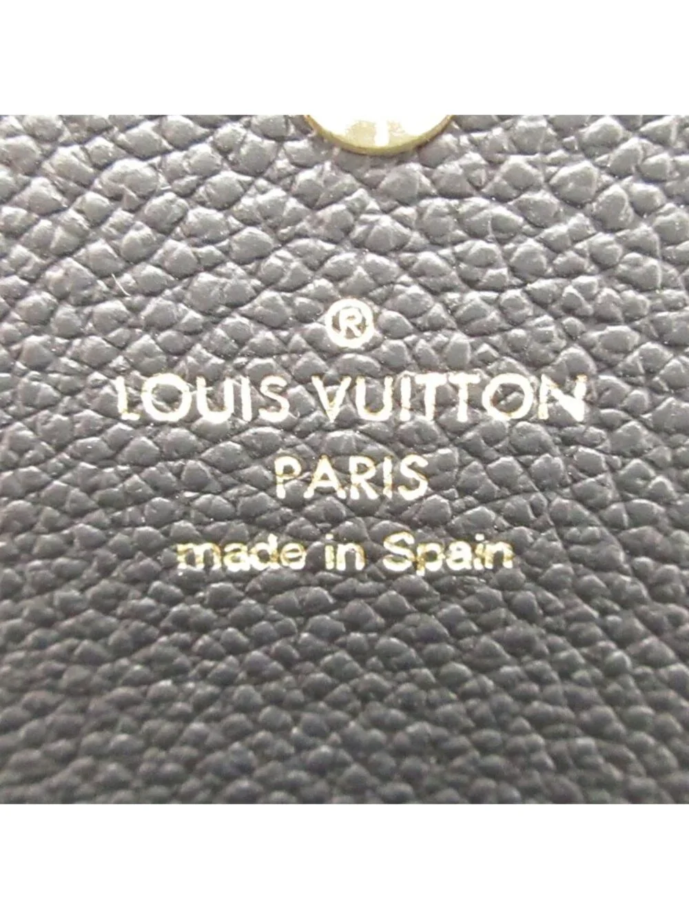 Louis Vuitton Wallet Monogram Empreinte Portefeuille Sarah Noir Leather Cowhide